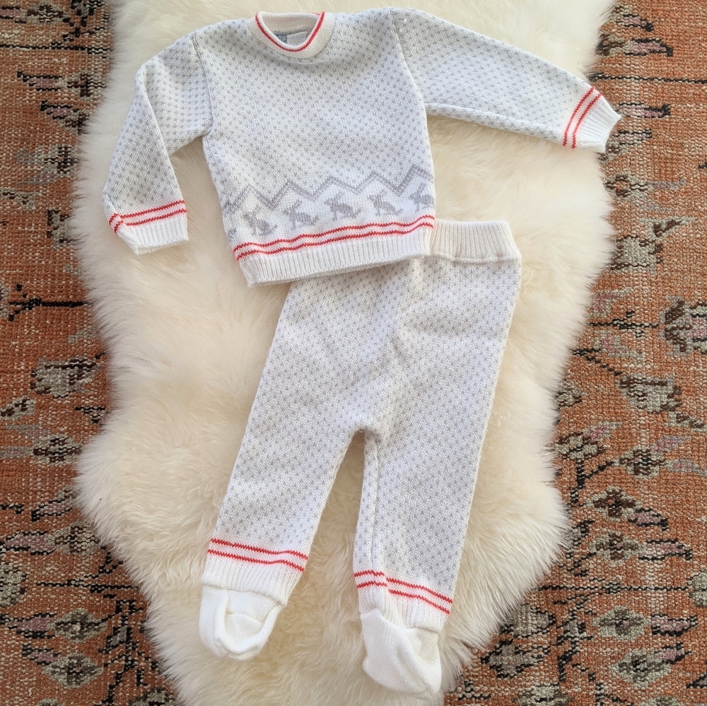 ☮️Vintage Hare Sweater Set by Cradlecraft Bébé